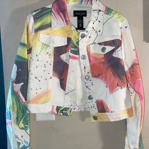 Splatter Cropped Jacket